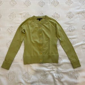 banana republic green cardigan, size xs